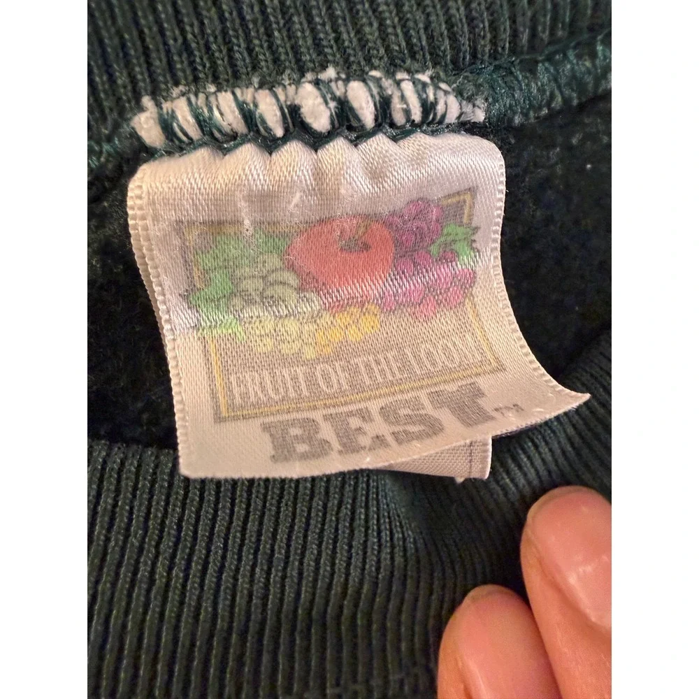 Vintage Nike Air Embroidered Sweatshirt Hunter Green Fruit of the Loom Large